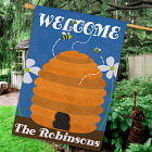 Personalized Beehive Welcome House Flag